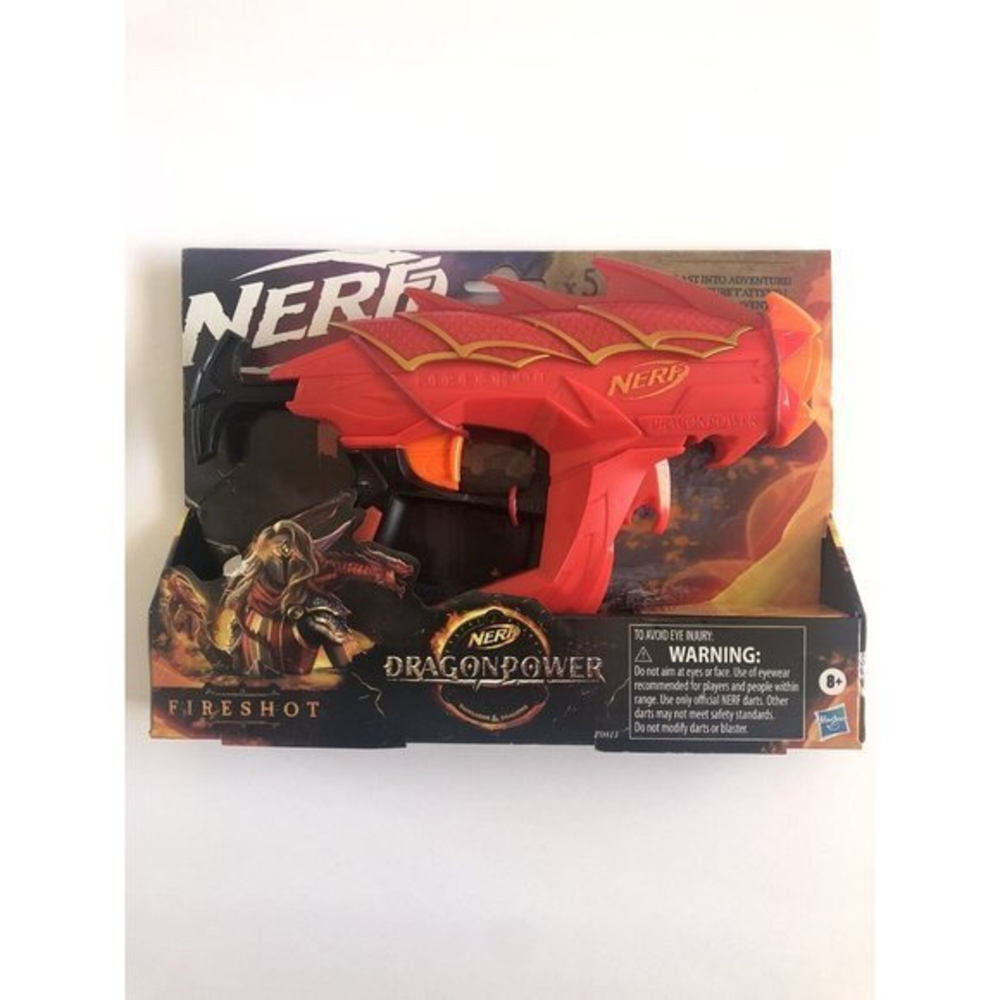 NEW NERF DRAGONPOWER FIRESHOT‎ 5 NERF DART + STORAGE - GREAT GIFT